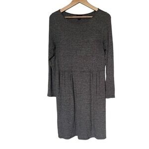 J. Jill Wearever Dress Women‎ Medium Gray Heather Long Sleeve Empire Waist Knit